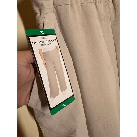 Hilary Radley Beige Pull On Wide Leg Pants Size XL New - Picture 4 of 7